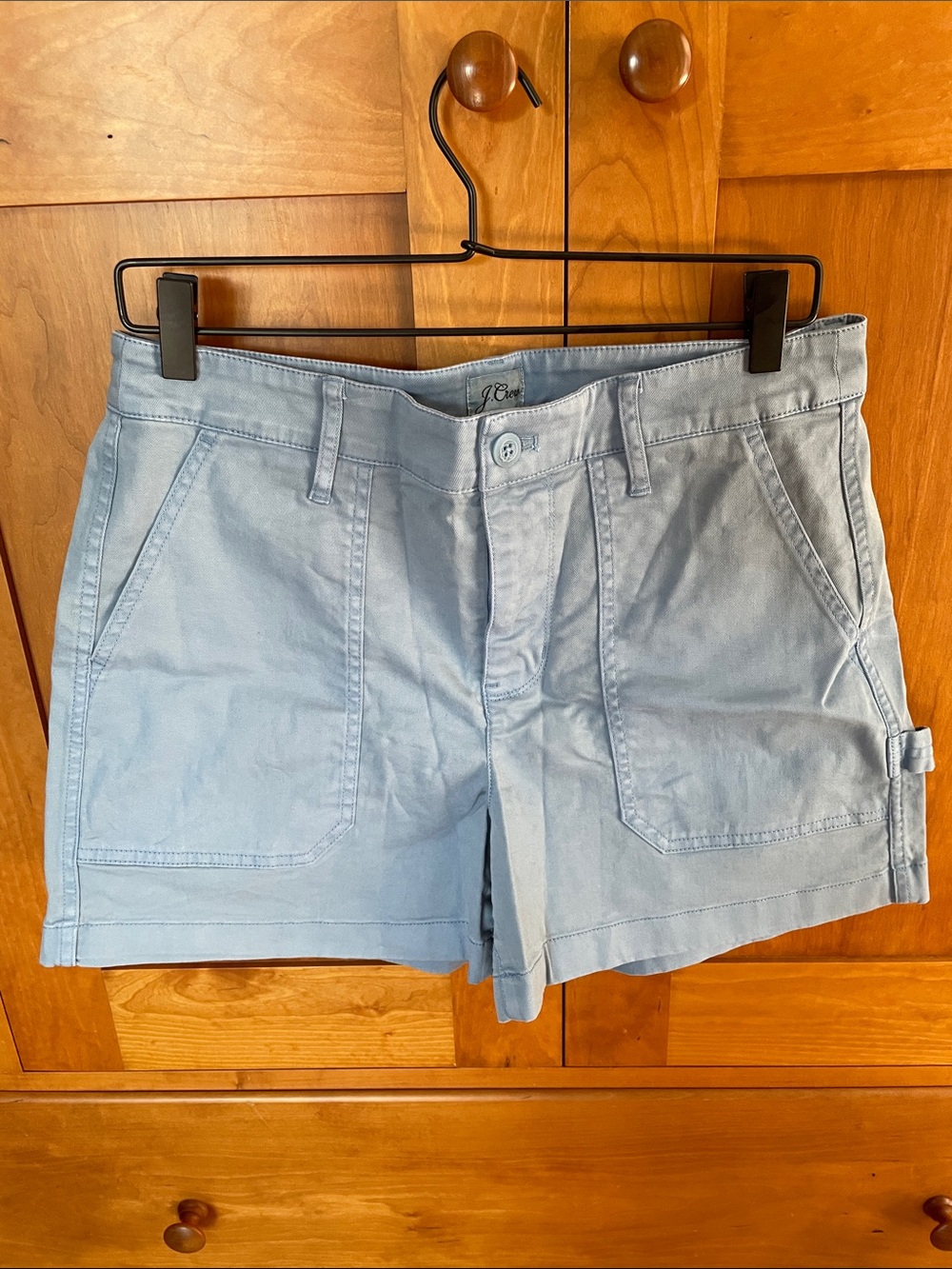 J. Crew Light Blue Cotton Utility/ Carpenter Shorts. Size 8.